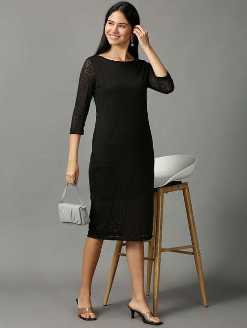 women's bodycon solid dress - 18718491 - Very Small Image - 1