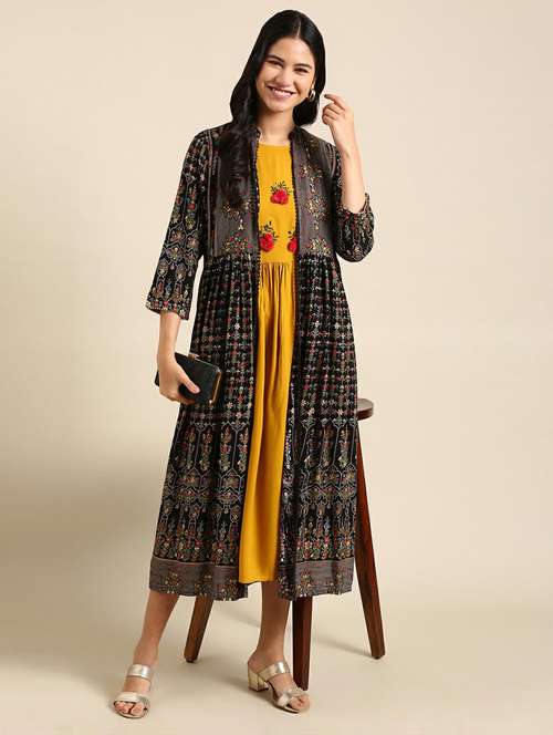 women's kurta with jacket kurta - 18736709 - Very Small Image - 1