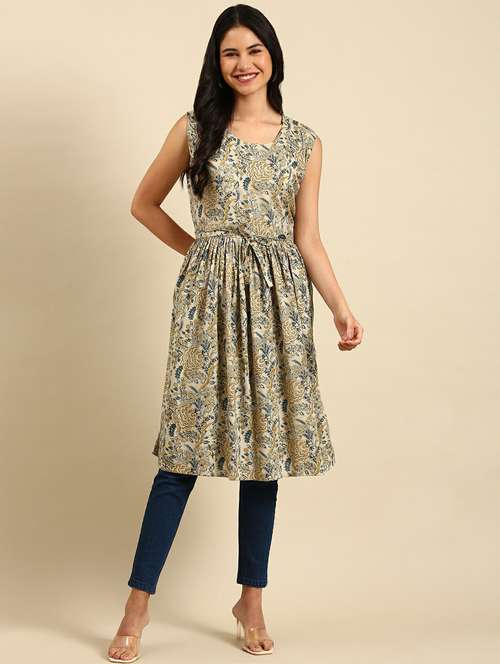 women's flared kurta - 18736757 - Very Small Image - 1