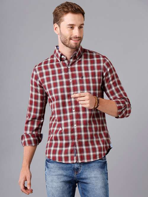 mens checks casual shirt - 18738202 - Very Small Image - 1