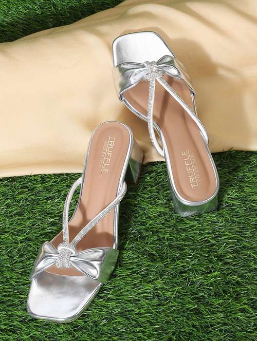 silver block mules sandal - 18765582 - Very Small Image - 1