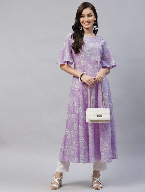 women's flared kurta - 19039334 - Very Small Image - 1