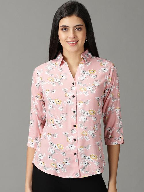 curved hem floral shirt - 19159915 - Very Small Image - 1