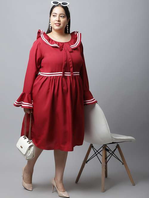 women's solid dress - 19221215 - Very Small Image - 1