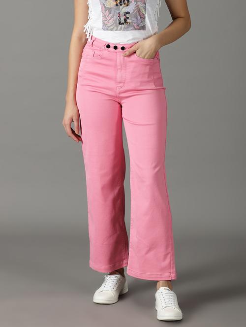 pink high rise denim jeans - 19294631 - Very Small Image - 1