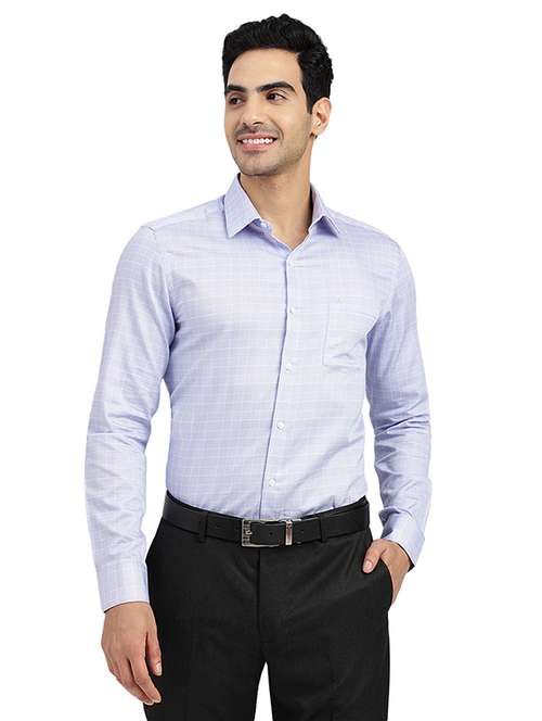 mens checks formal shirt - 19323403 - Very Small Image - 1