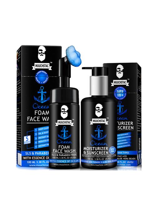 muuchstac ocean foam face wash - inbuilt brush (100 ml) with moisturizer & sunscreen (100 ml) - 19397180 - Very Small Image - 1