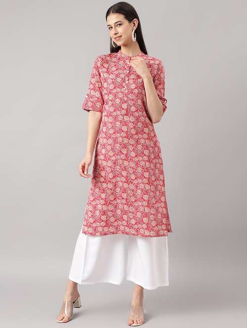 women's straight kurta - 19476196 - Very Small Image - 1