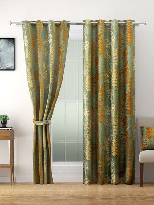 pack of 2 printed door curtain - 19478806 - Very Small Image - 1