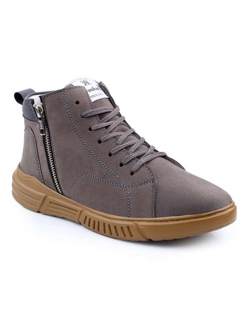 grey patent leather lace up sneakers - 19483478 - Very Small Image - 1
