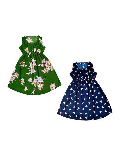 girls round neck sleeveless frock - 19566297 - Very Small Image - 1