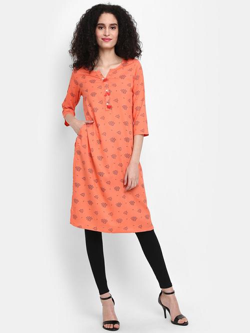 women's straight kurta - 19598246 - Very Small Image - 1