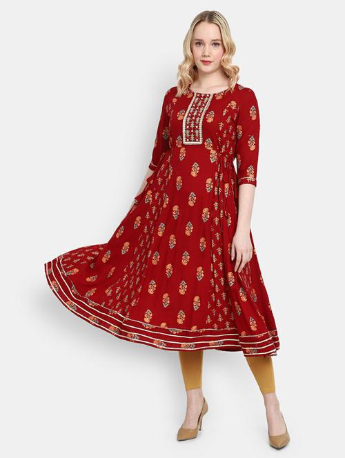 women's flared kurta - 19598290 - Very Small Image - 1