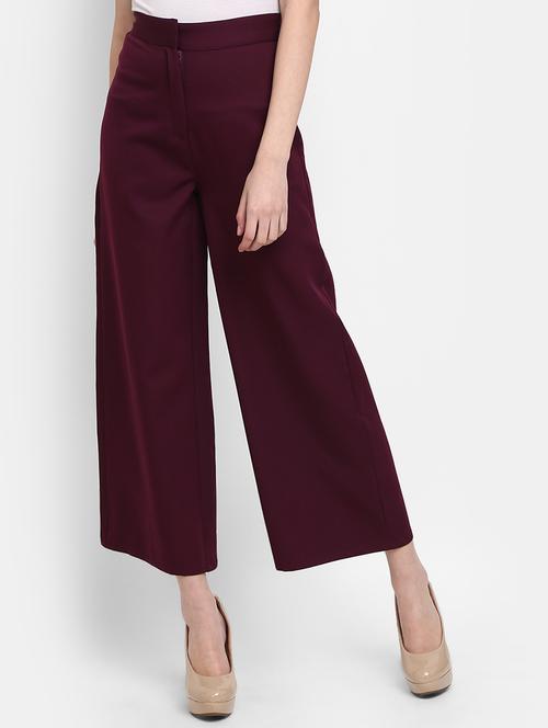 purple printed mid rise trouser - 19614848 - Very Small Image - 1