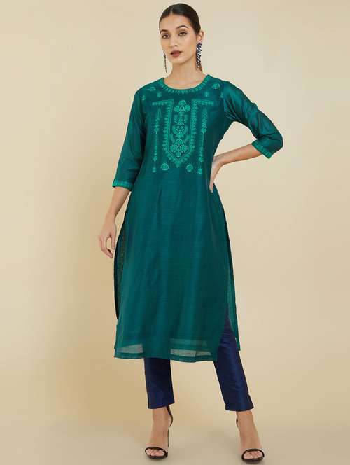 women's straight kurta - 19659248 - Very Small Image - 1