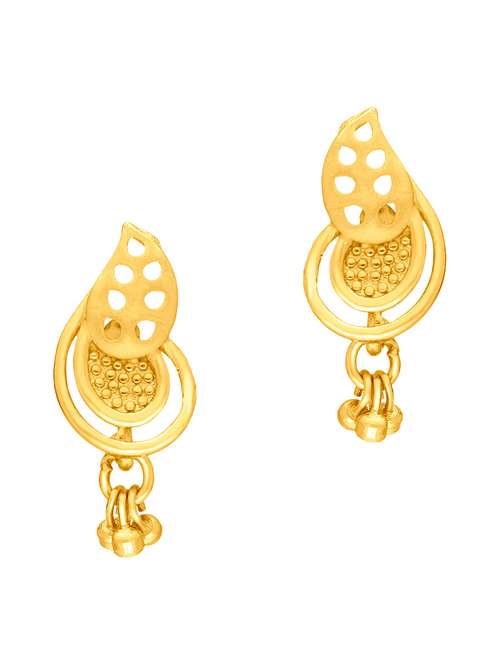 gold brass studs earring - 19666964 - Very Small Image - 1