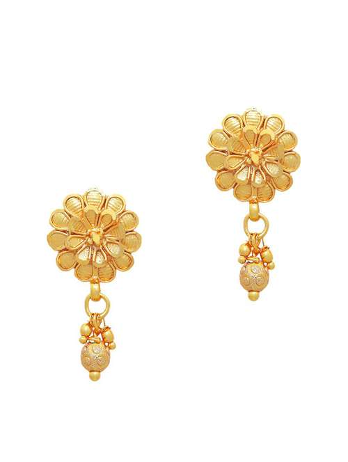 gold brass studs earring - 19667056 - Very Small Image - 1