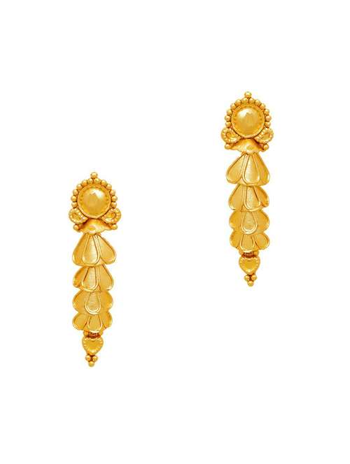 gold brass studs earring - 19667081 - Very Small Image - 1