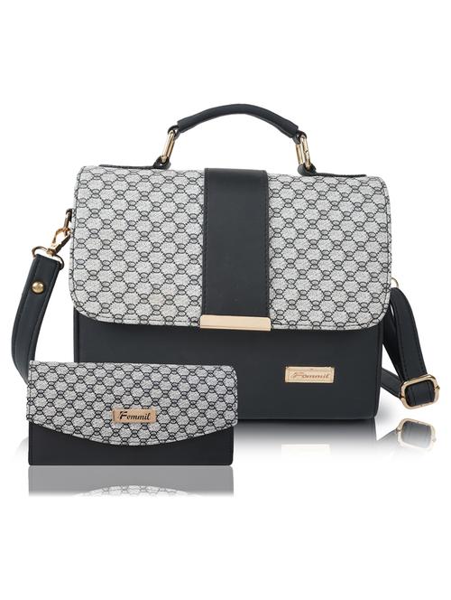 black leatherette (pu) sling bag - 19695715 - Very Small Image - 1
