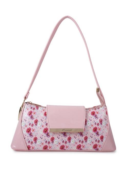 pink leatherette (pu) handbag - 19695946 - Very Small Image - 1