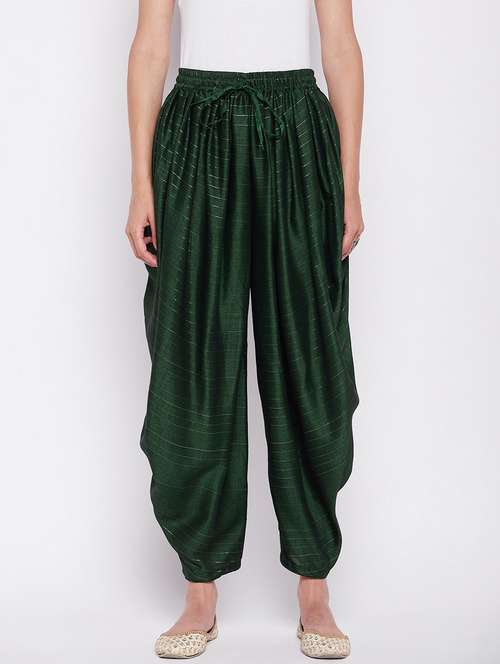 green rayon dhoti salwar salwars - 19795877 - Very Small Image - 1