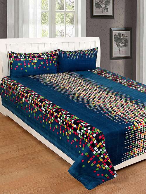 printed bedsheet with pillow covers - 19846838 - Very Small Image - 1