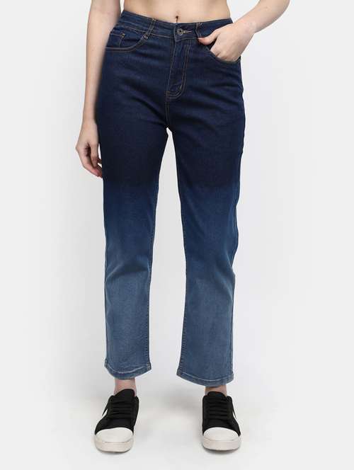 women's plain straight fit jeans - 19875861 - Very Small Image - 1