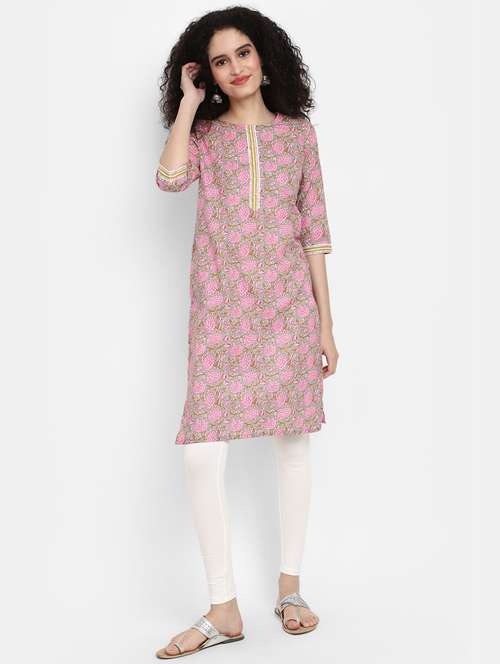 women's straight kurta - 19876572 - Very Small Image - 1