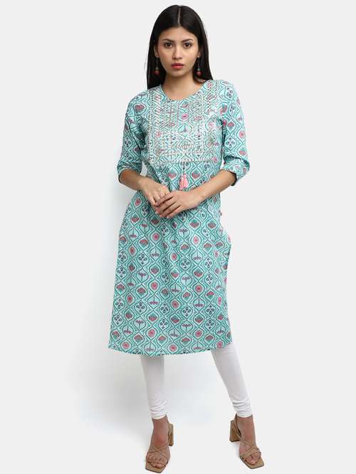 women's straight kurta - 19905026 - Very Small Image - 1