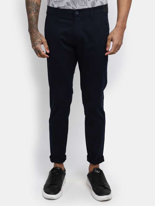men solid mid rise chinos casual trouser - 19905254 - Very Small Image - 1