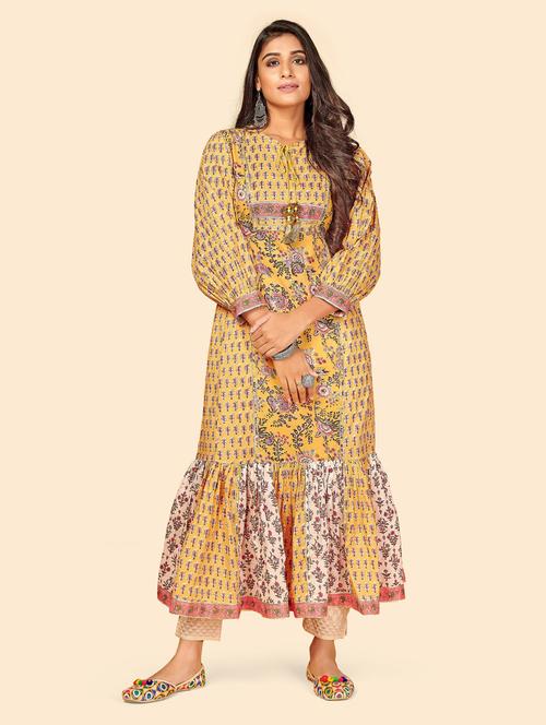 women's tiered kurta - 19943422 - Very Small Image - 1