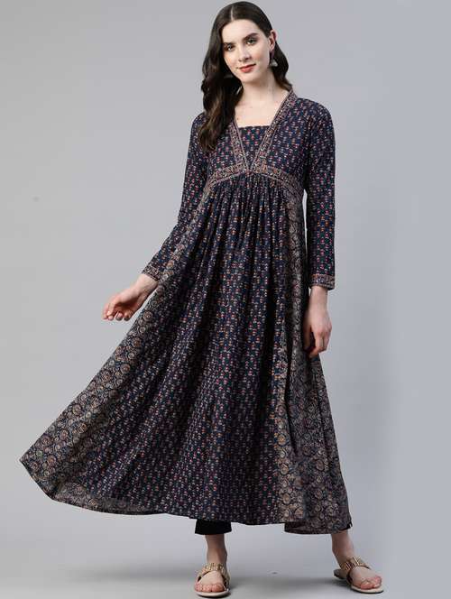 printed anarkali kurta - 19943453 - Very Small Image - 1