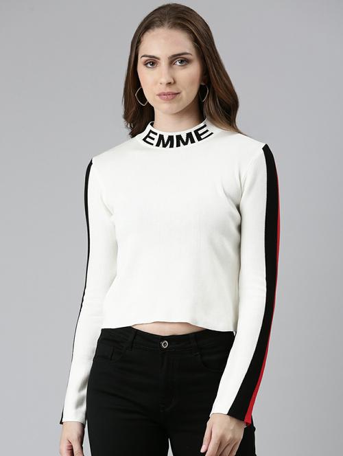 women's crop high neck top - 19948354 - Very Small Image - 1