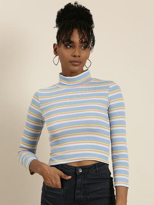 women's crop high neck top - 19948659 - Very Small Image - 1