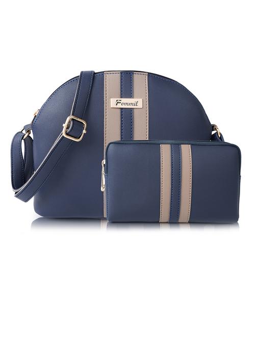 blue leatherette (pu) sling bag - 19957362 - Very Small Image - 1
