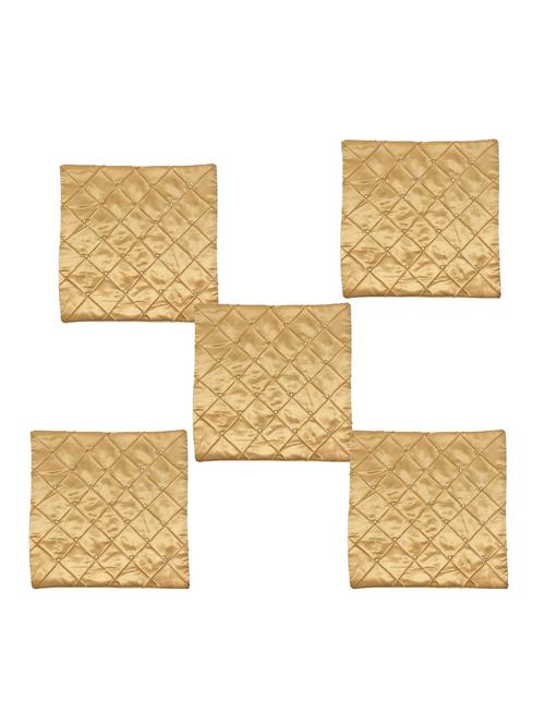 set of 5 gold cushions cover - 19970009 - Very Small Image - 1