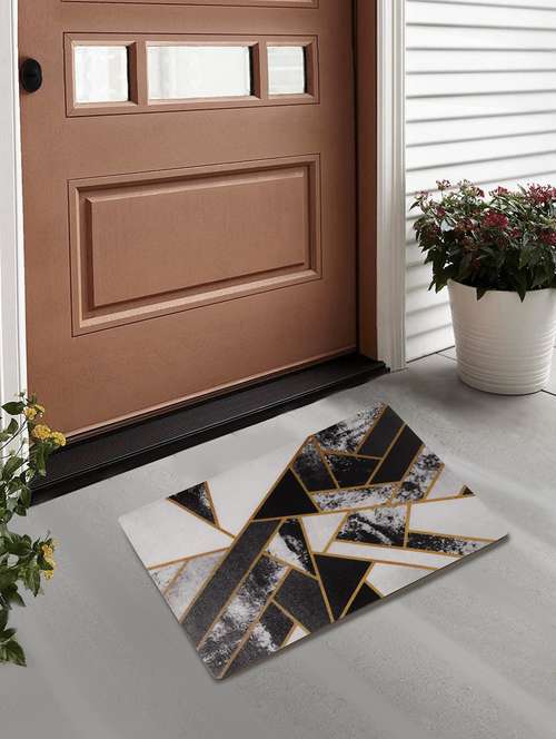 fabinaliv multicolor geometric rubber door mat (60x40 cm) - 19991723 - Very Small Image - 1
