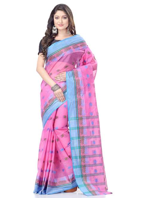women self design tant saree - 19994753 - Very Small Image - 1