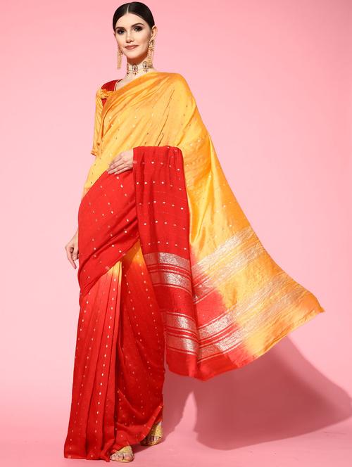 women self design ombre saree with blouse - 20045954 - Very Small Image - 1