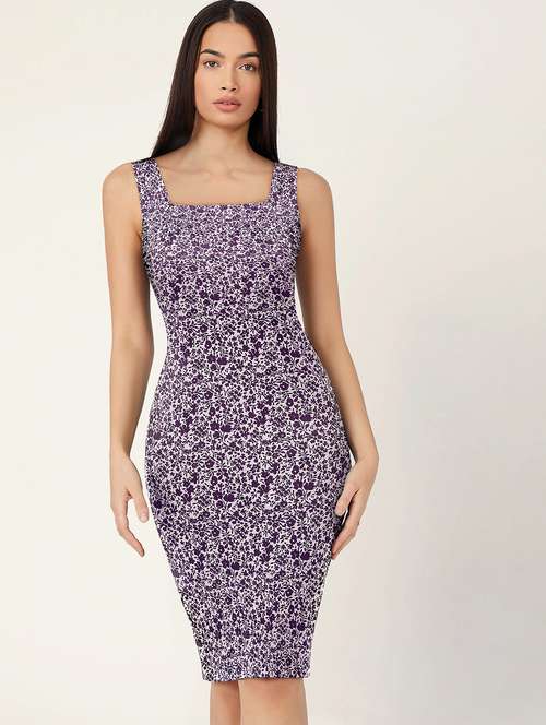 women's bodycon floral dress - 20083120 - Very Small Image - 1