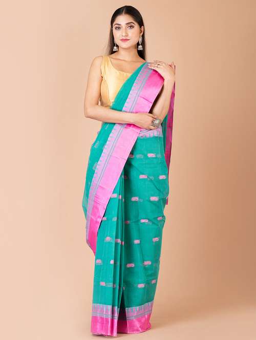 women's self design turquoise colored saree - 20121540 - Very Small Image - 1