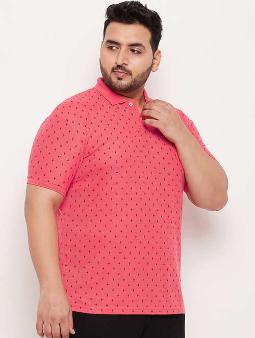 men plus size printed polo t-shirt - 20136501 - Very Small Image - 1