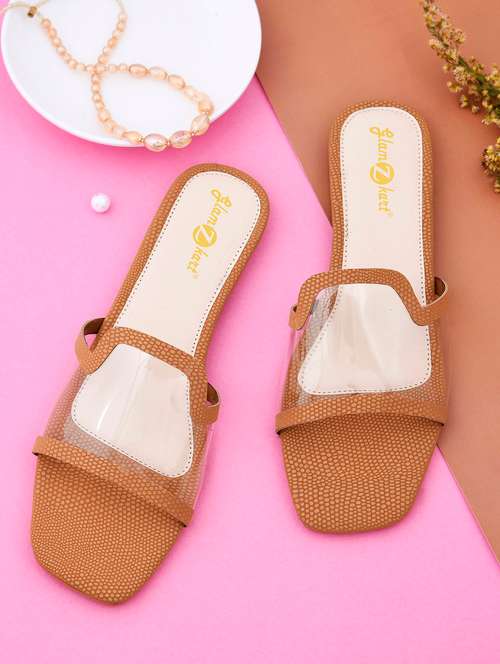 women solid slip on sandal - 20160146 - Very Small Image - 1