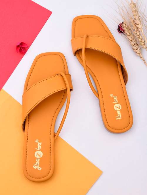 women solid slip on sandal - 20160152 - Very Small Image - 1