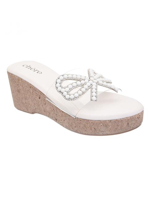 white slip on wedge sandal - 20162269 - Very Small Image - 1