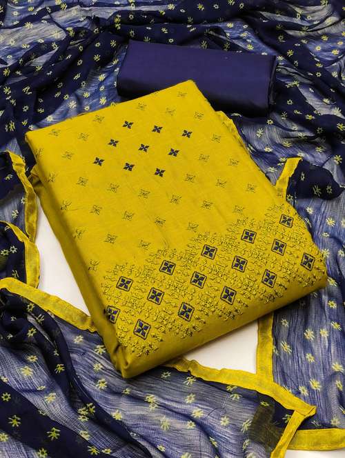 embroidered unstitched suit set - 20177199 - Very Small Image - 1