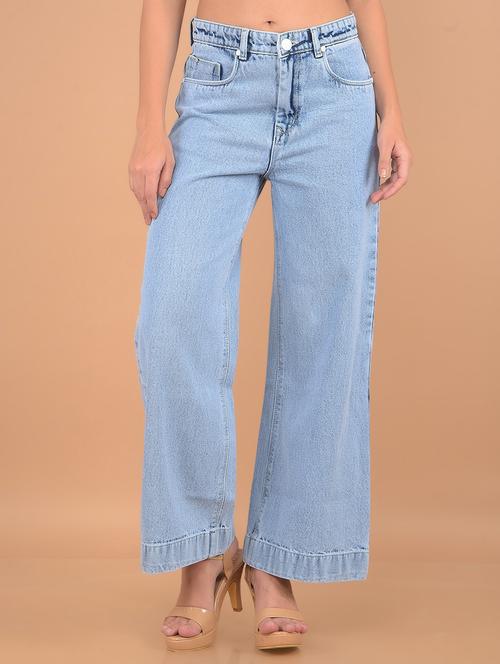 women's plain straight fit jeans - 20189880 - Very Small Image - 1