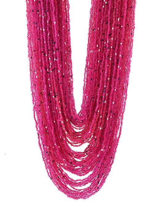 pink metal long necklace - 20331690 - Very Small Image - 1