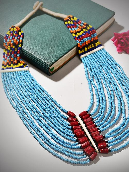 multi colored metal long necklace - 20331759 - Very Small Image - 1