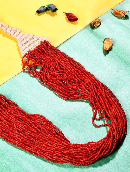 red metal statement necklace - 20331867 - Very Small Image - 1